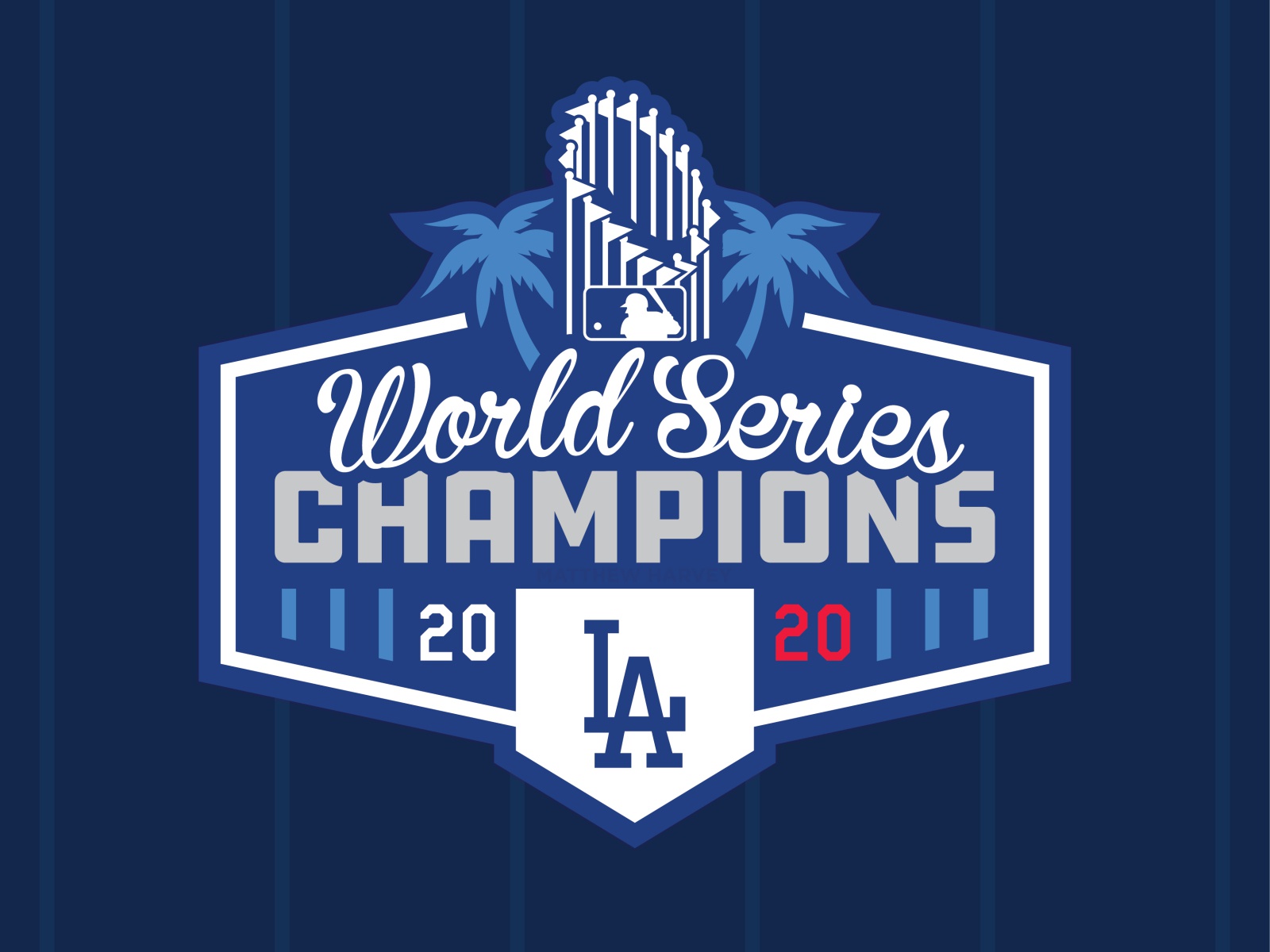 Los Angeles Dodgers World Series Champions Magnet